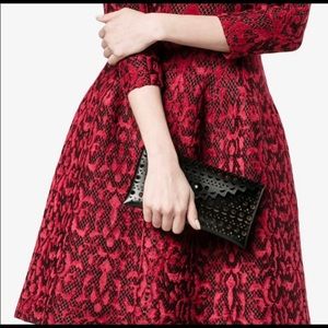 Alaia Black Leather Clutch